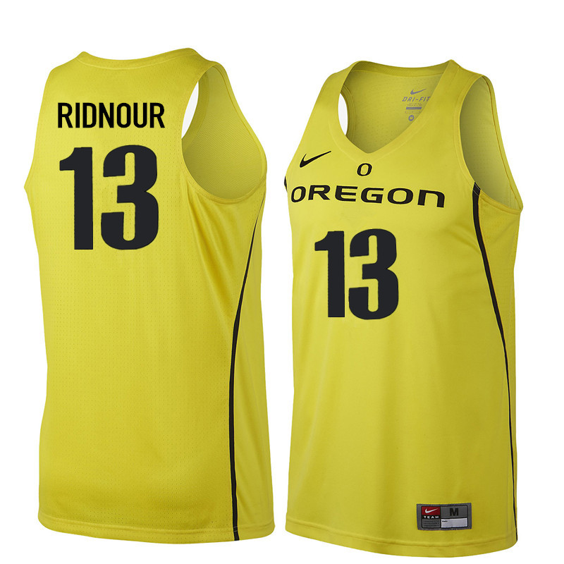 Men Oregon Ducks #13 Luke Ridnour College Basketball Jerseys Sale-Yellow - Click Image to Close